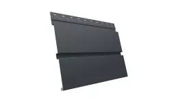 Металлический сайдинг Grand Line Квадро Брус Satin 0,5 мм RAL 7016 Антрацитово-серый купить в екатеринбурге