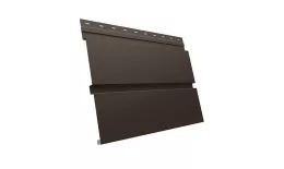 Металлический сайдинг Grand Line Квадро Брус Satin Matt 0,5 мм RR 32 Темно-коричневый купить в екатеринбурге