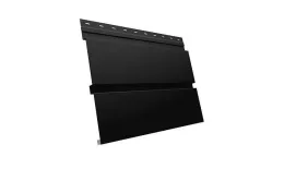 Металлический сайдинг Grand Line Квадро Брус Rooftop Matte Стальной бархат 0,5 мм RAL 9005 Черный купить в екатеринбурге