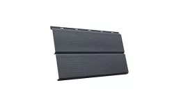 Металлический сайдинг Grand Line ЭкоБрус 3D PurLite Matt 0,5 мм RAL 7024 Мокрый асфальт купить в екатеринбурге