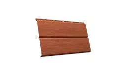 Металлический сайдинг Grand Line ЭкоБрус 3D PurLite Matt 0,5 мм RAL 8004 Терракота купить в екатеринбурге
