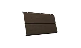 Металлический сайдинг Grand Line ЭкоБрус 3D Satin 0,5 мм RAL 8019 Темно-коричневый купить в екатеринбурге