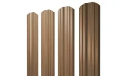 Штакетник Grand Line Twin фигурный 0,45 Print Elite Honey Wood Медовое дерево купить в екатеринбурге