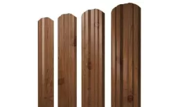 Штакетник Grand Line Twin фигурный 0,45 Print Elite Nutwood Орех купить в екатеринбурге