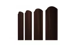 Штакетник Grand Line Круглый фигурный 0,45 PE Double RAL 8017 шоколад длина 1800мм купить в екатеринбурге
