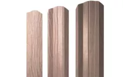 Штакетник Grand Line М-образный А фигурный 0,45 Print Elite White Wood Беленый дуб купить в екатеринбурге