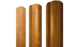 Штакетник Grand Line М-образный А фигурный 0,45 Print Premium РФ Golden Wood Золотой Дуб купить в екатеринбурге