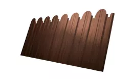 Профнастил C10 B для забора фигурный Grand Line Print Elite 0,45 мм Choco Wood Шоколадное дерево купить в екатеринбурге