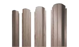 Штакетник Grand Line П-образный А фигурный 0,45 Print Elite White Wood Беленый  дуб