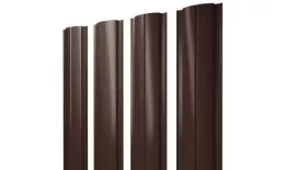 Штакетник Grand Line Slim Полукруглый 0,5 GreenCoat Pural RAL 8017 Шоколад купить в екатеринбурге