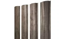 Штакетник Grand Line Slim Полукруглый 0,45 Print Premium РФ Silver Wood Серебряное дерево купить в екатеринбурге