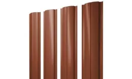 Штакетник Grand Line Slim Полукруглый 0,5 Satin Мatt RAL 8004 Терракота купить в екатеринбурге