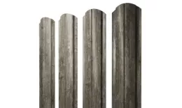 Штакетник Grand Line Slim Полукруглый фигурный 0,45 Print Elite Nordic Wood Северное дерево купить в екатеринбурге