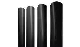 Штакетник Grand Line Slim Полукруглый фигурный 0,5 Rooftop Matte RAL 9005 Черный купить в екатеринбурге