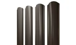 Штакетник Grand Line Slim Полукруглый фигурный 0,5 Satin RR 32 Темно-коричневый купить в екатеринбурге