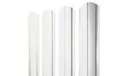 Штакетник Grand Line Slim Полукруглый фигурный 0,5 Velur RAL 9003 Сигнальный белый купить в екатеринбурге