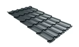Металлочерепица GL Kvinta Plus 0,5 GreenCoat Pural Matt RAL 7016 антрацитово-серый купить в екатеринбурге