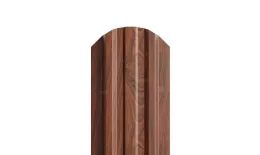 Штакетник Металл Профиль LANE-O (полукруглый верх) ECOSTEEL Matt 0,5 мм Мореный Дуб купить в екатеринбурге