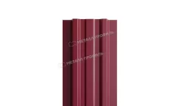 Штакетник Металл Профиль LANE-Т (прямой) NormanMP 0,5 мм RAL 3005 красное вино купить в екатеринбурге