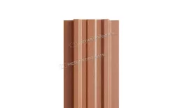 Штакетник Металл Профиль LANE-Т (прямой) PURMAN 0,5 мм Argillite медный металлик купить в екатеринбурге
