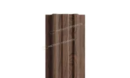 Штакетник Металл Профиль LANE-Т (прямой) ECOSTEEL Matt текстурированный двусторонний 0,55 мм Мореный Дуб купить в екатеринбурге