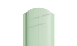 Штакетник Металл Профиль ELLIPSE-O (Закругленный) NormanMP 0,5 мм RAL 6019 бело-зеленый купить в екатеринбурге