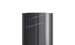 Штакетник Металл Профиль ELLIPSE-Т (Прямой) VikingMP 0,45 мм RAL 7024 Мокрый асфальт купить в екатеринбурге
