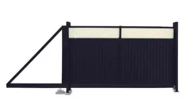 Ворота откатные Estet Plus 2,0х3,5 RAL 7024/1013 GL купить в екатеринбурге