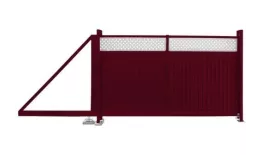 Ворота откатные Estet Plus 2,4х3,5 RAL 3005/1014 GL купить в екатеринбурге