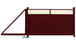 Ворота откатные Estet Plus 2,0х4,5 RAL 3005/1014 GL купить в екатеринбурге