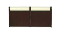 Ворота Estet Plus 1,65х3,6 RAL 8017/1014 Шоколад GL купить в екатеринбурге