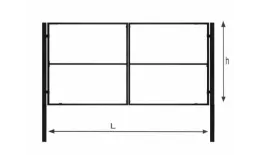 Ворота распашные б/наполнения Ш-4000 В-1900 столб 80х80х3000 открытие наружу ППК RAL 6005 купить в екатеринбурге