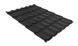 Металлочерепица Grand Line Classic 0.5 Satin Matt TX RAL 7016 антрацитово-серый купить в екатеринбурге