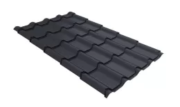 Металлочерепица GL Kamea 0.5 GreenCoat Pural BT RAL 7024 мокрый асфальт купить в екатеринбурге