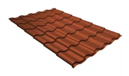 Металлочерепица GL Kredo 0.5 GreenCoat Pural Matt RAL 8004 терракота купить в екатеринбурге
