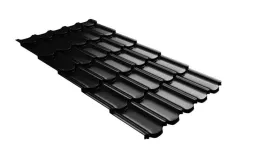 Металлочерепица GL Kvinta Plus 3D 0.5 Atlas X RAL 9005 черный купить в екатеринбурге