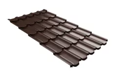 Металлочерепица GL Kvinta Plus 3D 0,5 Satin Matt TX RAL 8017 шоколад купить в екатеринбурге