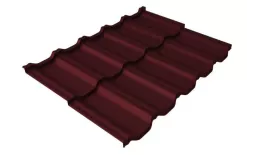 Металлочерепица Grand Line Kvinta Uno 0,5 Satin Matt TX RAL 3005 красное вино купить в екатеринбурге
