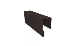 Планка П-образная заборная 17 0,45 Drap-double TX RR 32 темно-коричневый (2м) купить в екатеринбурге