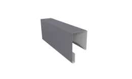 Планка П-образная заборная 17 0,5 Satin с пленкой RAL 7004 сигнальный серый (2,5м) купить в екатеринбурге