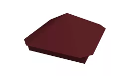 Колпак на столб Пирамида 390х390мм 0,5 Satin с пленкой RAL 3005 красное вино купить в екатеринбурге