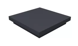 Колпак на столб плоский 385х385мм 0,5 Satin Matt с пленкой RAL 7024 мокрый асфальт купить в екатеринбурге