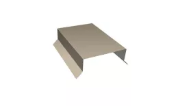 Парапетная крышка прямая 125мм 0,5 Satin с пленкой RAL 1015 светлая слоновая кость (2м) купить в екатеринбурге