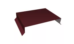 Парапетная крышка прямая 200мм 0,5 Satin с пленкой RAL 3005 красное вино (2м) купить в екатеринбурге