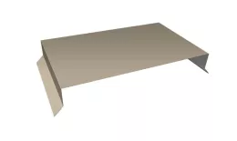 Парапетная крышка прямая 250мм 0,5 Satin с пленкой RAL 1015 светлая слоновая кость (3м) купить в екатеринбурге
