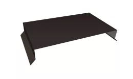Парапетная крышка прямая 390мм 0,5 Satin с пленкой RR 32 темно-коричневый (2,5м) купить в екатеринбурге