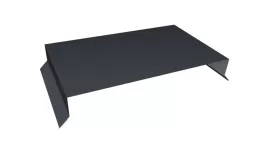Парапетная крышка прямая 250мм 0,5 Satin с пленкой RAL 7024 мокрый асфальт (3м) купить в екатеринбурге