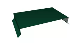 Парапетная крышка прямая 390мм 0,5 Satin с пленкой RAL 6005 зеленый мох (2м) купить в екатеринбурге