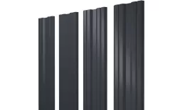 Штакетник Twin с прямым резом 0,5 Satin Matt TX RAL 7024 мокрый асфальт купить в екатеринбурге