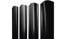 Штакетник Круглый фигурный 0,45 Drap-double TX RAL 9005 черный купить в екатеринбурге